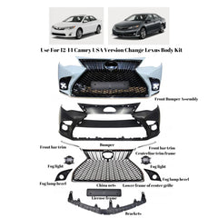 2012-2014 Toyota Camry Front Body Kit Lexus Style Upgrade