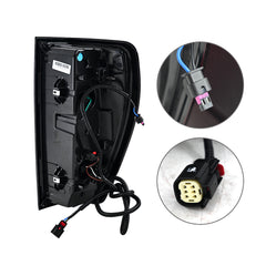 LED Tail Lights for 2019-2024 GMC Sierra(halogen) 1500 2500HD 3500HD | Smoked/Red Lens, Easy Installation, DOT Approved