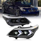 BMW 5-Series (2004-2010 E60/E61) LED Headlight Assembly, Premium Projector Upgrade, Plug and Play