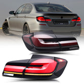 BMW 5 Series F10 F18 Tail Lights (2011–2017) - Smoked LED Tail Light Assembly - Kuerled