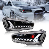 LED Headlights for 2008+ Mitsubishi Lancer & EVO X – Front Lamps with Startup Animation
