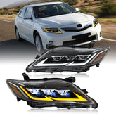 LED Headlight for 2010-2011 Toyota Camry, Animation Sequential, Headlight Assembly (Triple Beams) - Kuerled