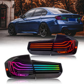 LED Tail Light for BMW 3 Series F30 (2013-2018), Laser Ray Styles(Smoked/RGB) - Kuerled