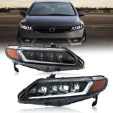 Full LED Headlight Assembly for 2006 - 2011 4 Door Honda Civic (8Th Generation) - Kuerled
