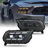 Premium Triple-Projector LED Headlights For 2010-2014 Ford Mustang | Plug & Play Upgrade | Dynamic Sequential Signals