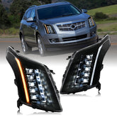 2010-2016 Cadillac SRX LED Headlights, Complete Front Assembly, Plug & Play Replacement