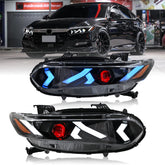 LED Headlight for 2018-2022 Accord 4door (Include Hybrid/LX/Touring Models),Easy Installation, Plug and Play with Devil Eye