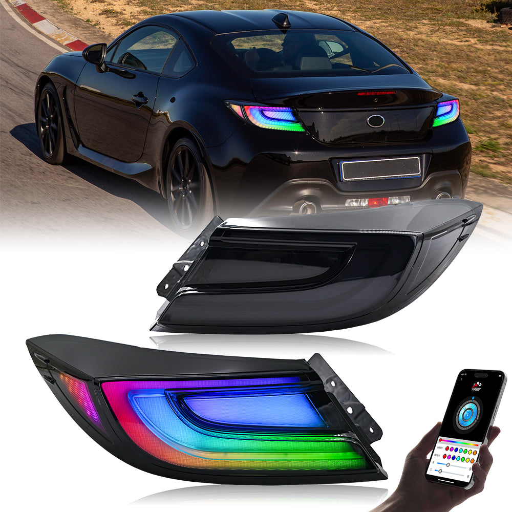 RGB Smoked LED Tail Light Assembly for Toyota GR86/ Subaru BRZ 2nd Gen ZN8/ ZD8(2021-2024) - Kuerled