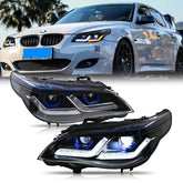 New BMW 5-Series (2004-2010 E60/E61) LED Headlight Assembly, Premium Projector Upgrade, Plug and Play