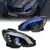 LED Headlight Assembly For Mercedes-Benz C Class 2008-2010 W204, Easy Installation, Plug and Play - Kuerled