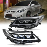 LED Headlight for 2012-2014 Toyota Camry, Animation Sequential, Headlight Assembly (Triple Beams) - Kuerled