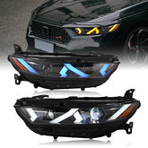 2023-2025 Honda Accord LED Headlight Assembly with Demon Eye, Color-Changing Projector, Plug & Play Upgrade for Sedan