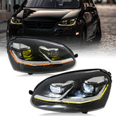 LED Headlights for 2005-2010 Volkswagen Golf MK5 | Sequential Turn Signals, Startup Animation, Plug & Play (Not for GTI/R)