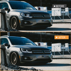 LED Headlight for 2013-2017 Volkswagen Tiguan, Start-up Animation & Sequential Signal Accessory Headlamp Assembly - Kuerled