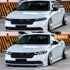 2023-2025 Honda Accord LED Headlight Assembly with Demon Eye, Color-Changing Projector, Plug & Play Upgrade for Sedan - Kuerled