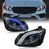 LED Headlight Assembly For Mercedes-Benz E Class 2016-2021 W213 E200 260 300 350, Easy Installation, Plug and Play - Kuerled