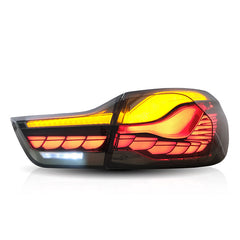 For 2014-2020 BMW F32 F33 F82 F83 M4 4 Series Led Tail Lights - Dragon Scale Tail Lights (Smoked/Red) - KuerLED