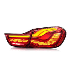For 2014-2020 BMW F32 F33 F82 F83 M4 4 Series Led Tail Lights - Dragon Scale Tail Lights (Smoked/Red) - KuerLED