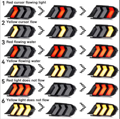 Smoked RGB LED Tail Lights with Sequential Turn Signals for 2015-2023 Ford Mustang, Color-Changing Plug & Play Assembly