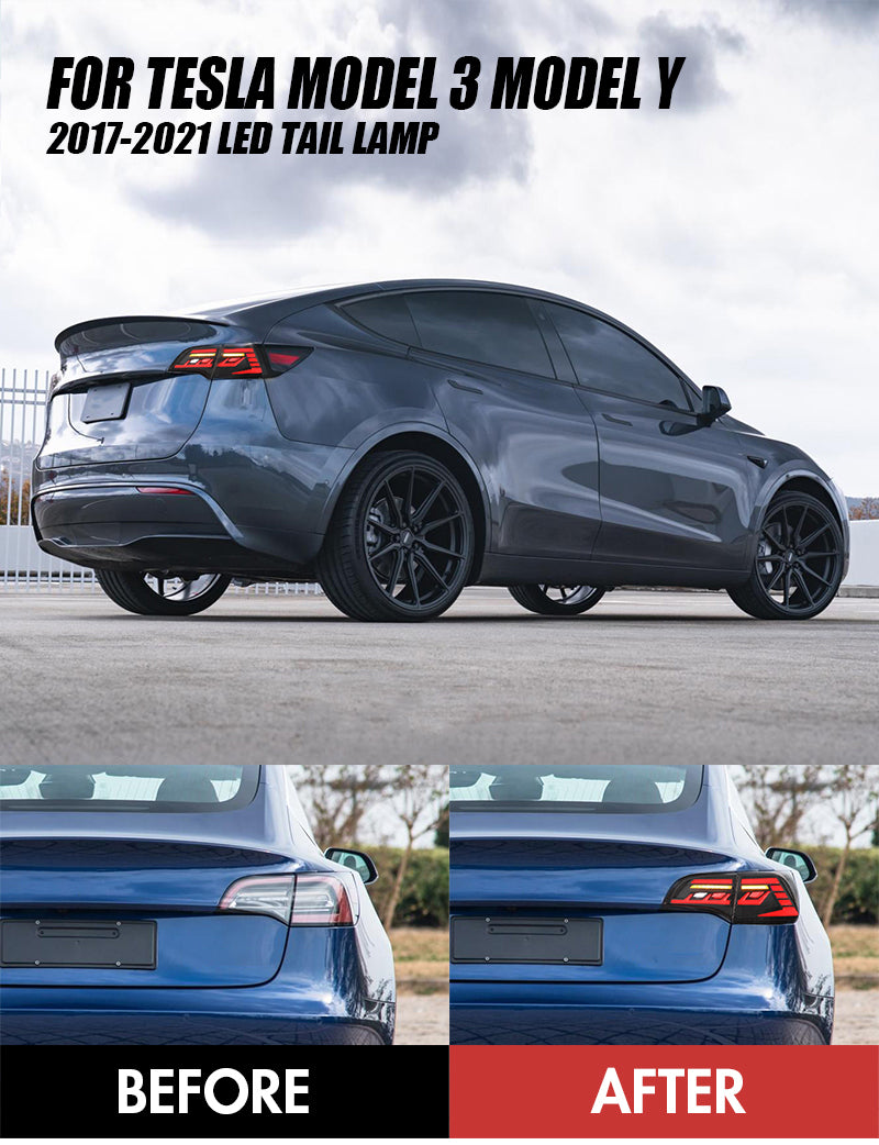 For 2017-2022 Tesla Model 3/Model Y Led Tail Lights - KuerLED