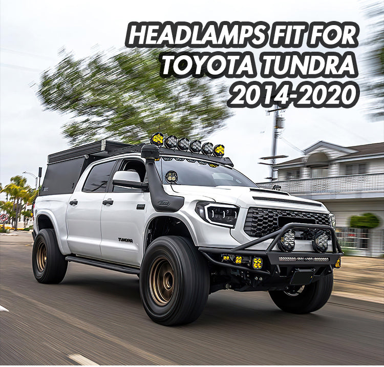Installed KuerLED headlight assembly on a Toyota Tundra