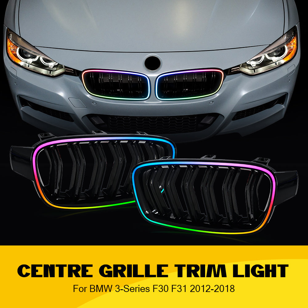 BMW 3 Series LED Grille Lights (2013-2018), RGB Front Grille Upgrade for F30/F35/M3 Models - Kuerled