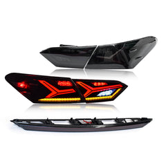 Smoke LED Tail Lights + Trunk set For Toyota Camry 2018-2024 Rear Lamp Assembly - KuerLED