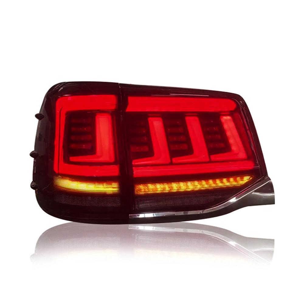 For 2016-2020 Toyota Land Cruiser LC200 LED Tail Lights Assembly with Start-up Animation (Smoked/Red) - KuerLED