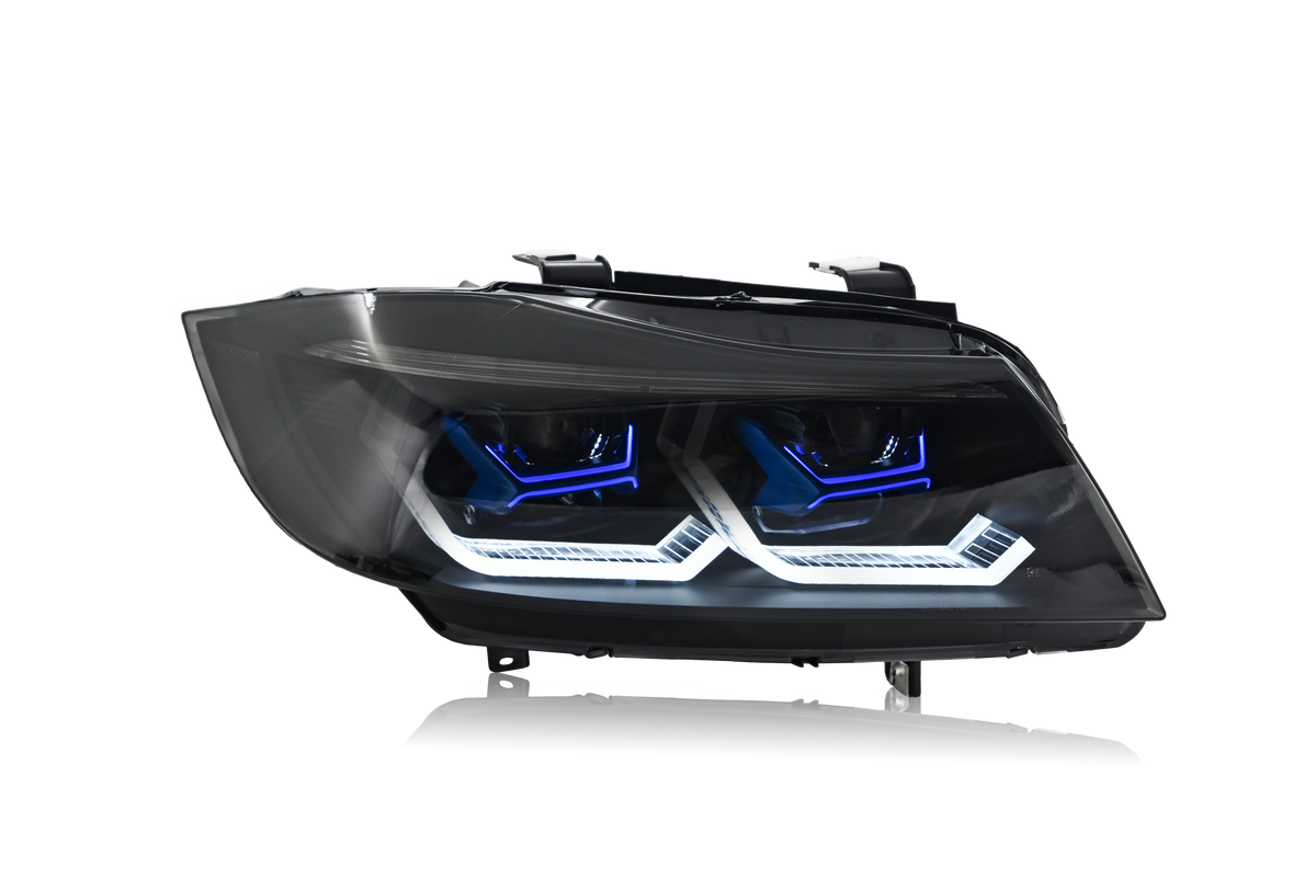 BMW 3-Series LED Headlights (2005-2012 E90/E91), Fits 320i/323i/325/328i/330/335 Halogen/Xenon - Kuerled