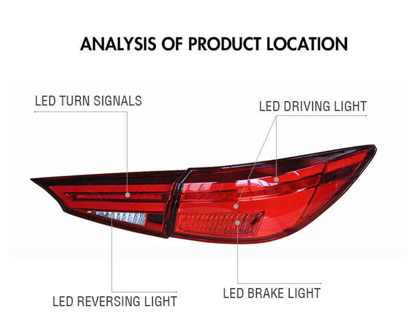 For 2014-2018 Mazda 3 Axela Led Tail Lights,Start Animation Continuous Indicator lights rear Lights Assembly - KuerLED