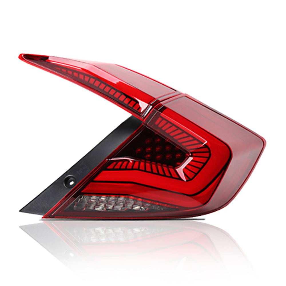 For 2016-2021 Honda Civic Tail Light Assembly (Clear/ Smoke/Red) - KuerLED