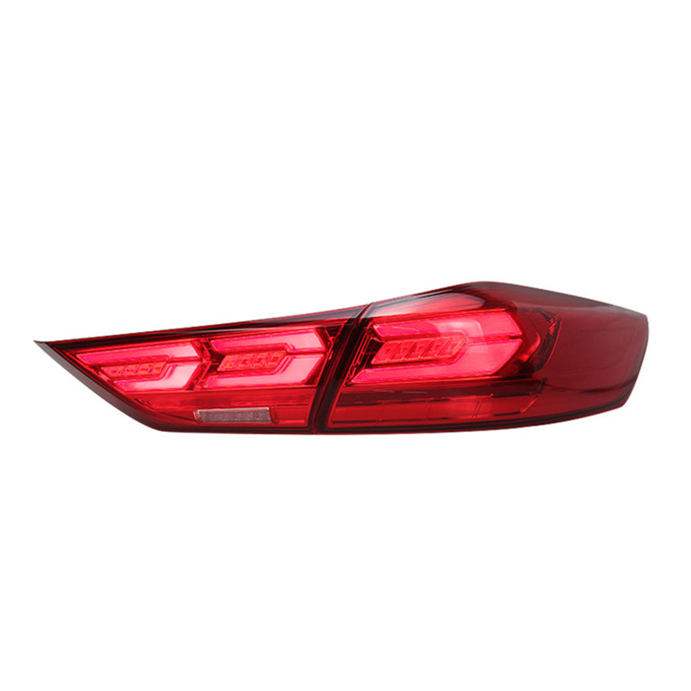 For 2015-2018 Hyundai Elantra Led Tail Lights With Start-up Animation Sequential Breathing Turn Signal Replace(Smoked/Red) - KuerLED