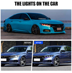 For 2018-2022 Honda Accord Led Headlight , Lexus Style Eye style Headlights - KuerLED