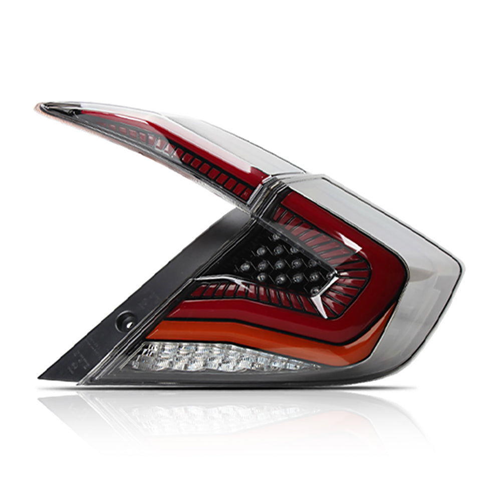 For 2016-2021 Honda Civic Tail Light Assembly (Clear/ Smoke/Red) - KuerLED