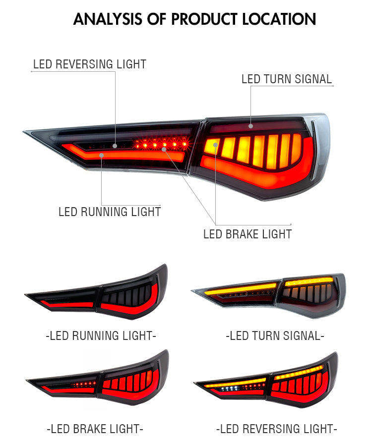 For 2019-2021 Nissan Sylphy/Sentra/Pulsar LED Tail Light with Start Up Animatio (Smoked/Red) - KuerLED