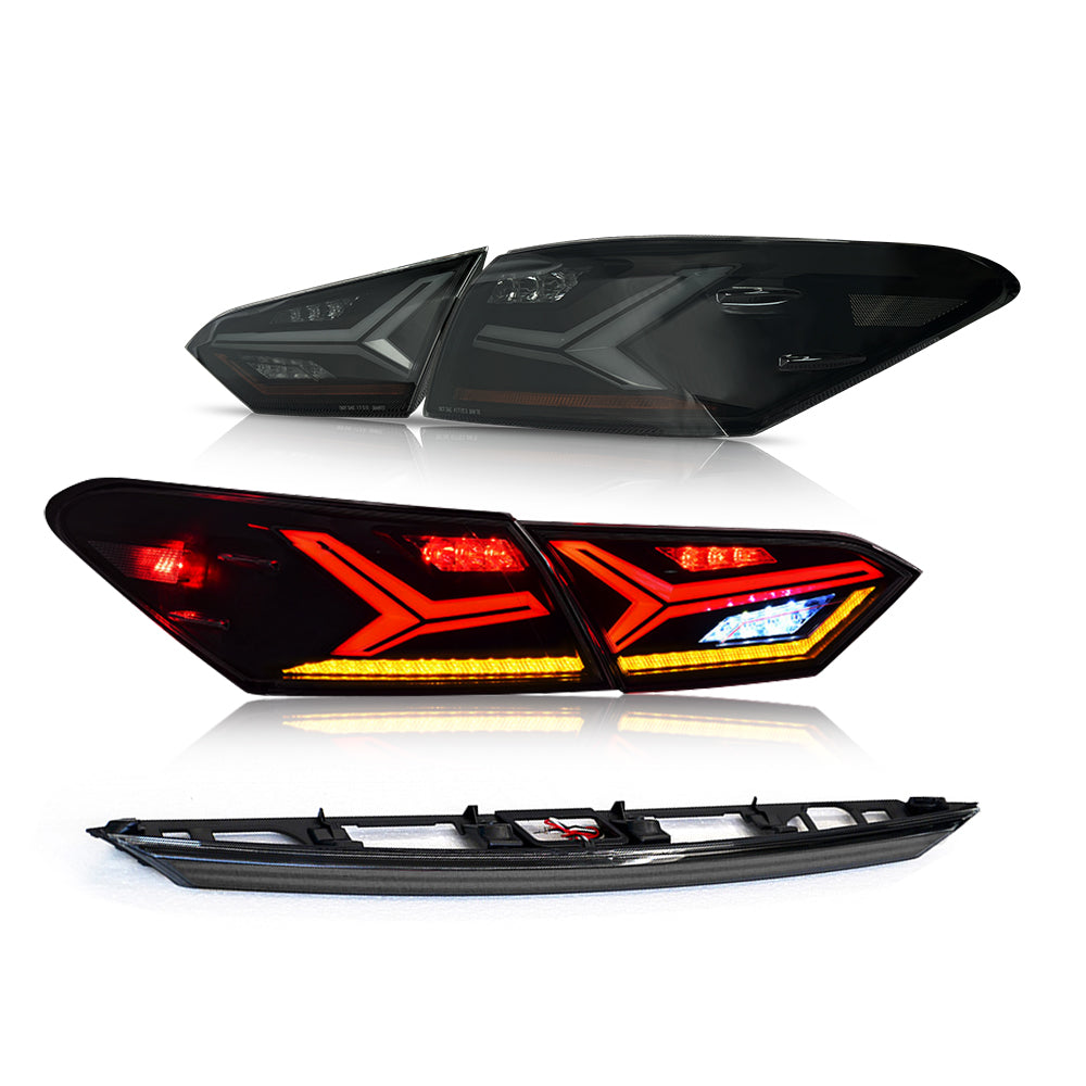 Smoke LED Tail Lights + Trunk set For Toyota Camry 2018-2024 Rear Lamp Assembly - KuerLED