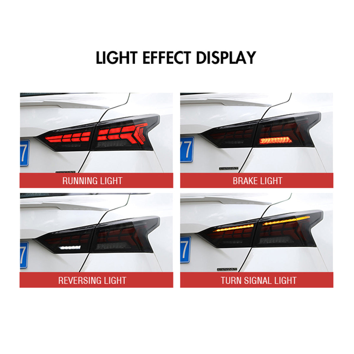 For 2019-2021 Nissan Altima Led Tail Lights With Start-up Animation (Smoke/Red) - KuerLED