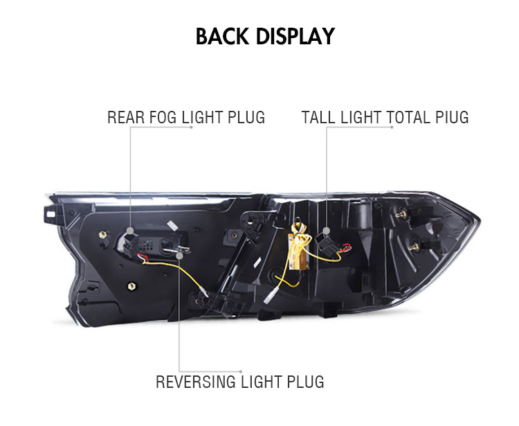 For 2018-2020?Honda Accord Smoked Dynamic Tail Lights With Start-up Animation Rear Lights Assembly - KuerLED