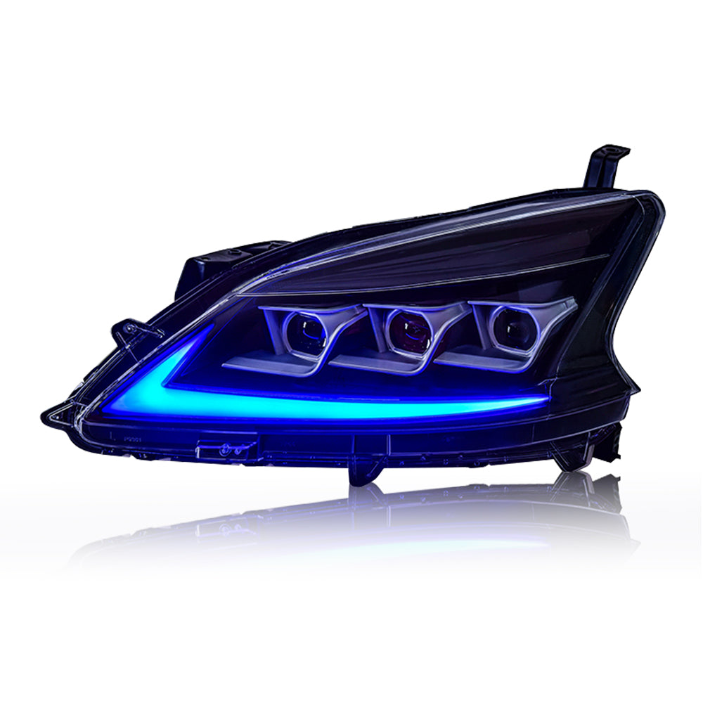 For 2015-2017 Nissan sylphy Led headlight assembly with LED daytime running lights (a touch of blue running steering) - KuerLED