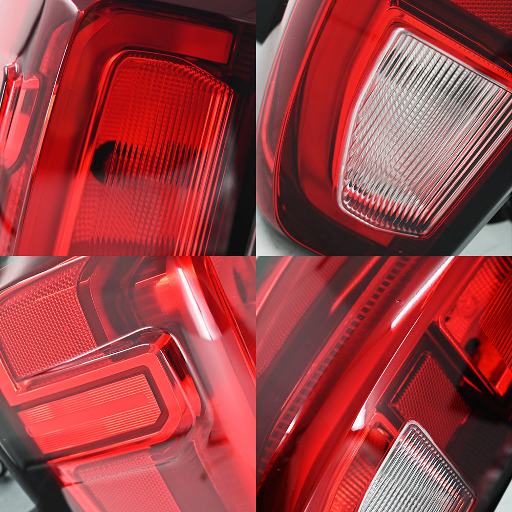 LED Tail Lights for 2019-2024 GMC Sierra(halogen) 1500 2500HD 3500HD | Smoked/Red Lens, Easy Installation, DOT Approved