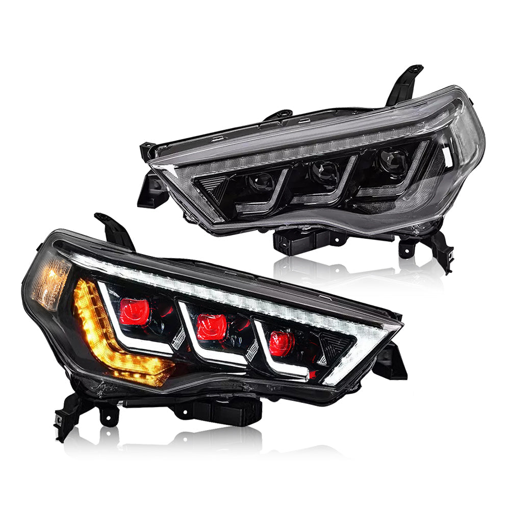 For 2014-2022 Toyota 4Runner Led Headlights (White/Devil Eyes) - KuerLED