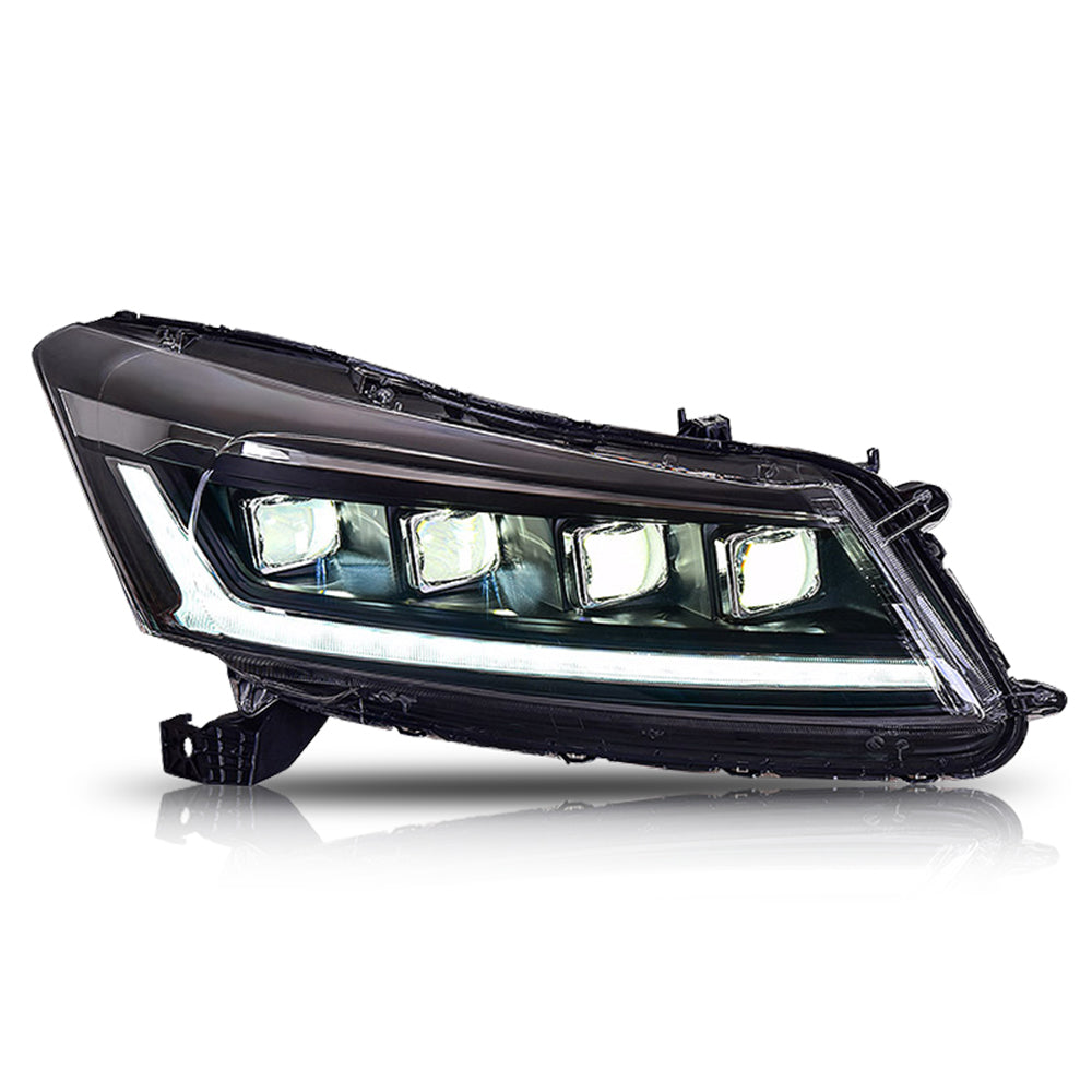 LED Headlights For 2008-2012 Honda Accord MK8 DRL Sequential Turn Signal - KuerLED