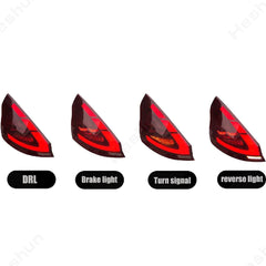 KuerLED LED Tail Lights for 2008-2019 Ford Fiesta Hatchback SE ST Sequential Start-up Animation Rear Lamps Assembly - KuerLED