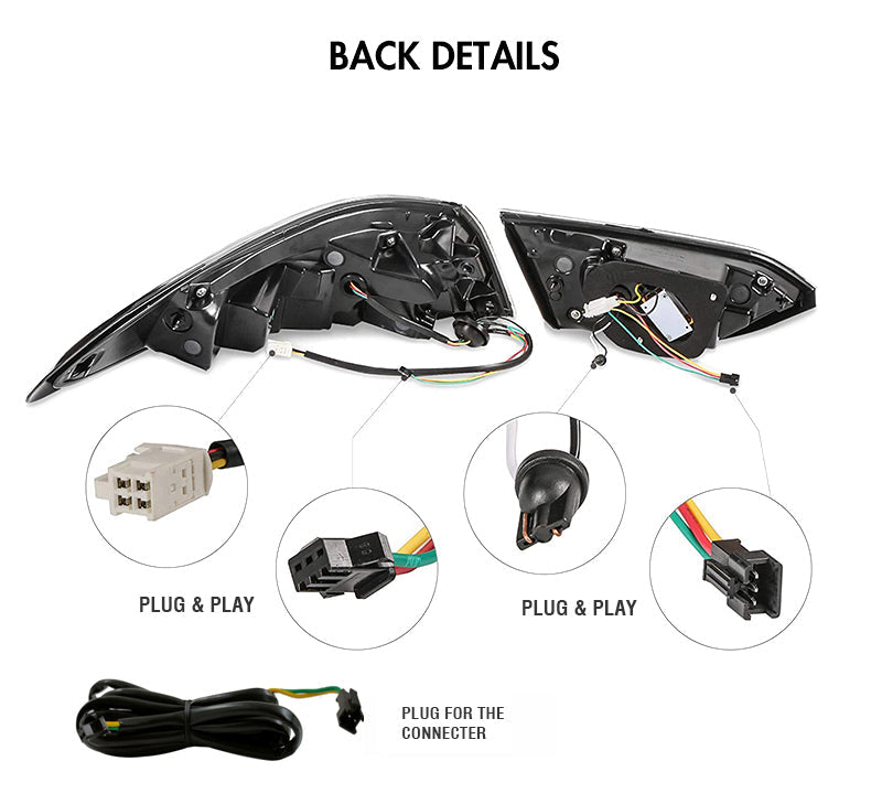 For 2018-2024 Toyota Camry Smoked Led Tail Lights, with Start-up Animation Rear Lights - KuerLED