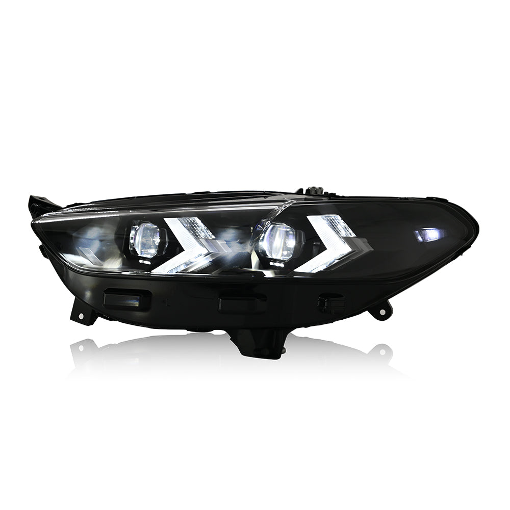 RGB LED Headlight with Demon Eye for 2017-2020 Ford Fusion/Mondeo, Projector Headlamp - Kuerled