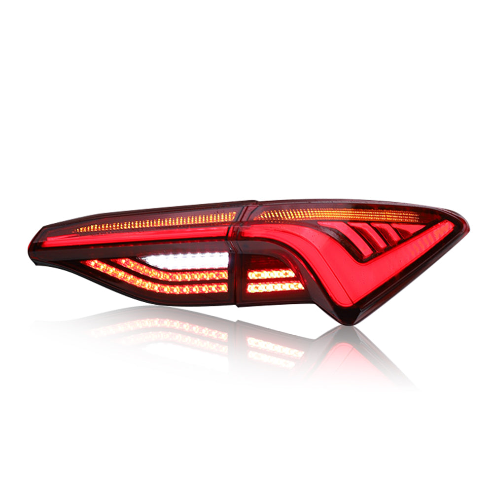 For 2019-2022 Toyota Avalon LED Tail Lights Assembly LED Rear Lamps (Smoked/Red) - KuerLED