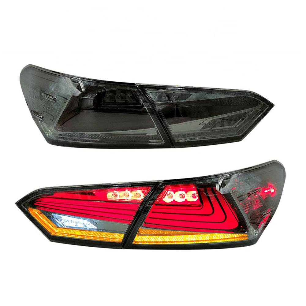 New Smoke LED Tail Light Assembly Accessories for 2018-2024 Toyota Camry, SE XSE LE Lexus Style - Kuerled