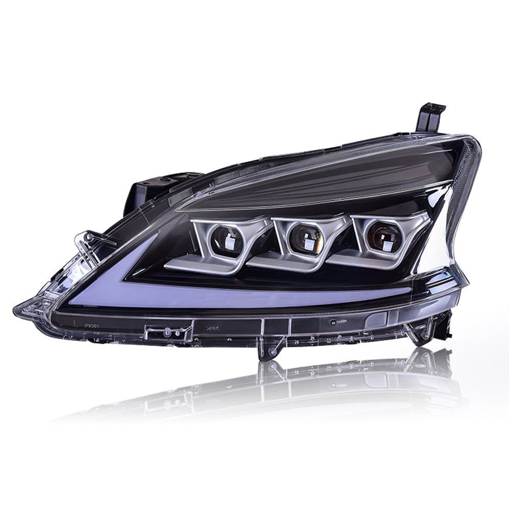 For 2015-2017 Nissan sylphy Led headlight assembly with LED daytime running lights (a touch of blue running steering) - KuerLED