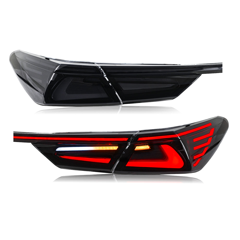 New Style Smoked/RGB LED Tail Lights for 2018–2024 Toyota Camry w/ Start-Up Animation – Sequential Rear Lights Replacement - Kuerled