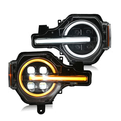 LED Headlights for 2021–2025 Ford Bronco 2/4-Door w/ Sequential Turn Signal & Start-Up DRL